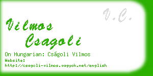 vilmos csagoli business card